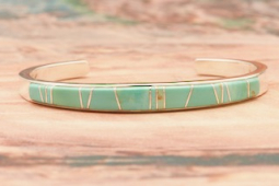 Calvin Begay Genuine Kingman Turquoise Sterling Silver Bracelet